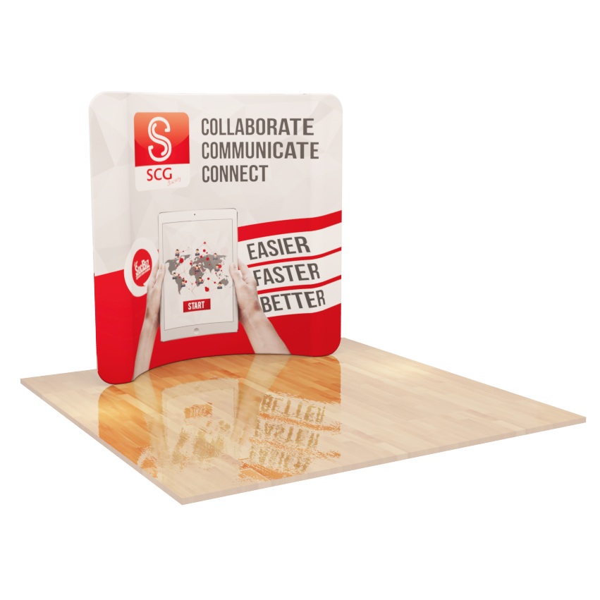 8ft Curved Tension Fabric Display