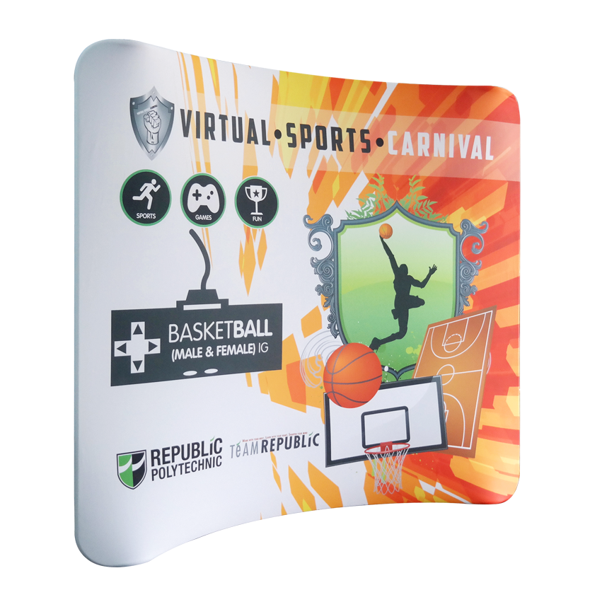 8ft Curved Tension Fabric Display