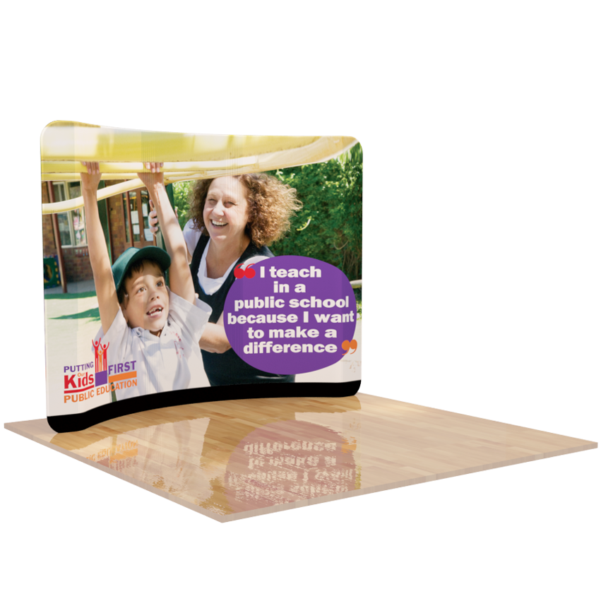 10ft Curved Tension Fabric Display