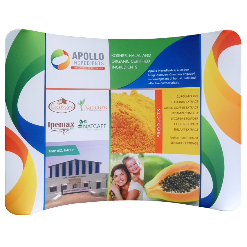10ft Curved Tension Fabric Display