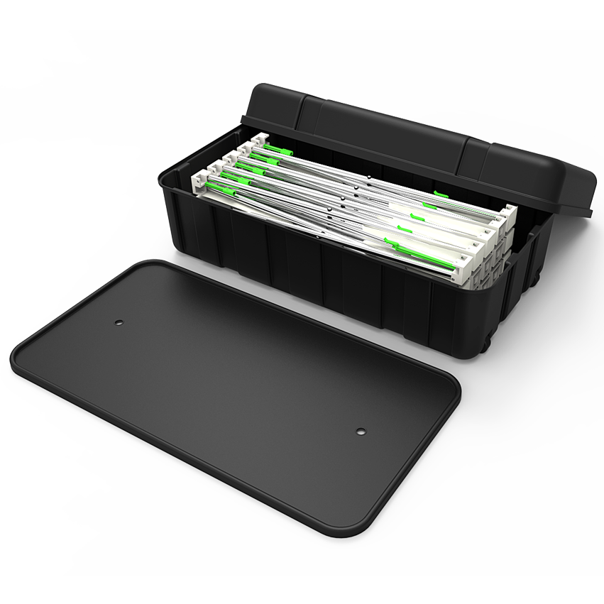 10ft Straight Pop Up Display with Case to Podium