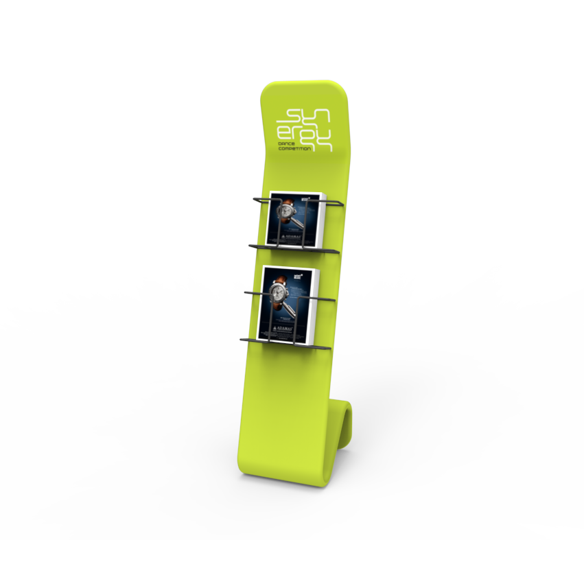 S-Shaped Literature Stand with Graphic
