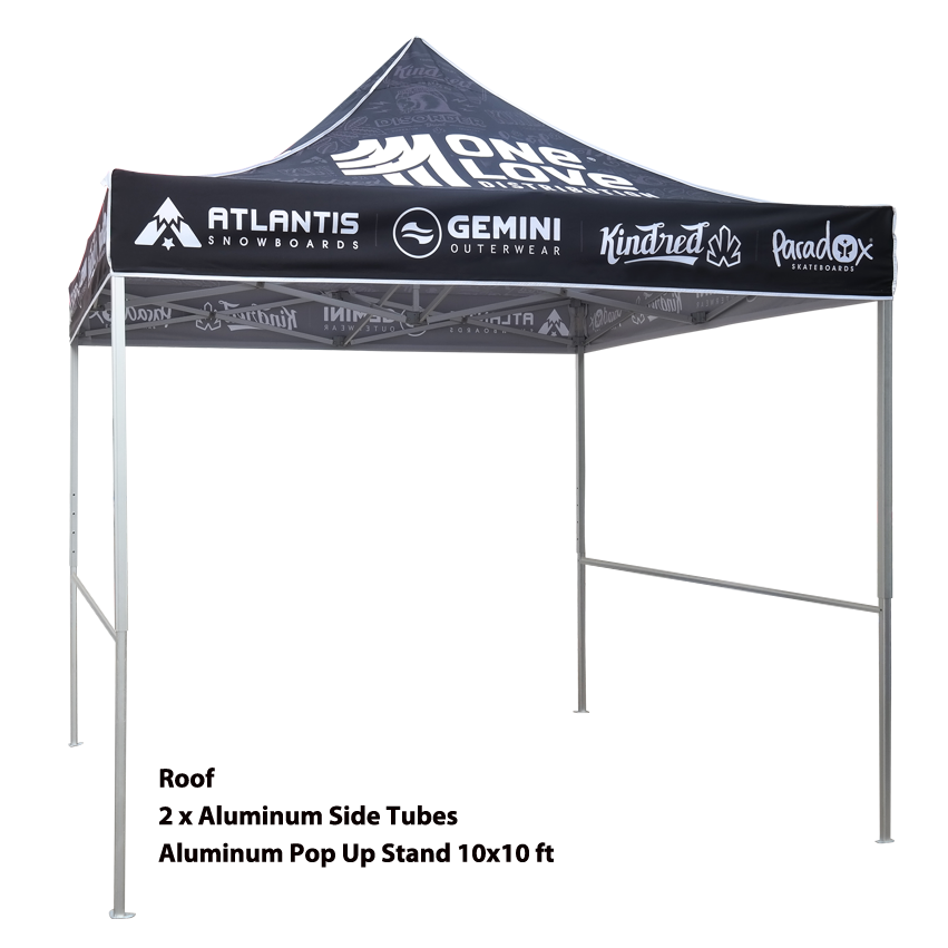 10ft Aluminum Pop Up Tent with Graphic